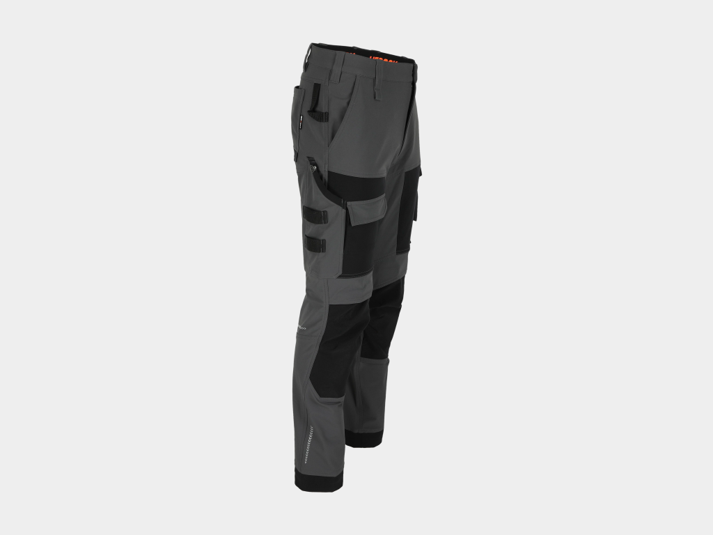 Herock - PANTALÓN FARO - 36 GRIS ANTRACITA/NEGRO 92% poliamida reciclada - 8% elastano 260 g/m² Refuerzo: 51,4% poliéster Cordura® - 48,6% poliéster Sorona® 326 g/m² repelente al agua - Imagen 3