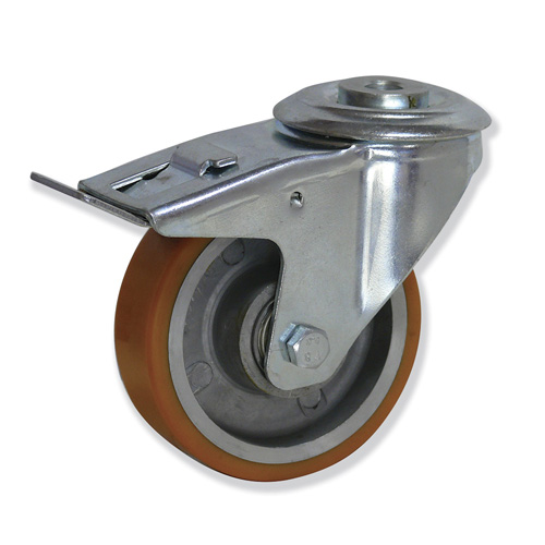 GAYNER - Rotante girt d.125 Poliuretano con freno MTG4 125 APB4-FD