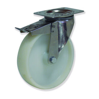 GAYNER - Rotante inox girt d.125 Nylon con freno MIPG5 125 NYL6-FD