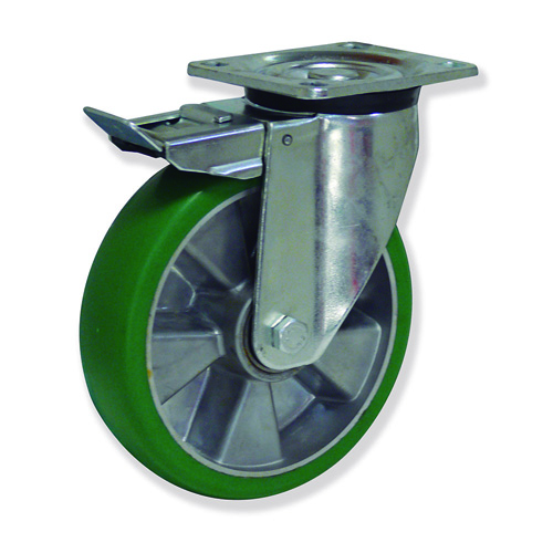 GAYNER - Rotante fijo d.160 Poliuretano con freno KPG5 160 AEBB5-FD