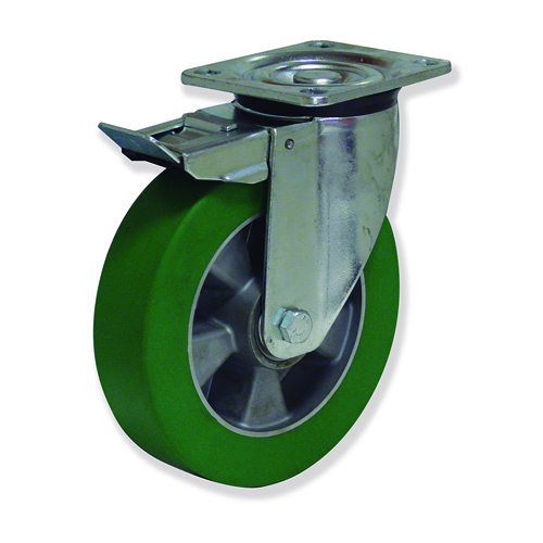 GAYNER - Rotante girt d.200 Poliuretano con freno KPG5 200 AEB5-FD