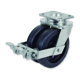 GAYNER - Rotante doble girt d.125 Goma con freno QDPG6 125 HGB5-FS