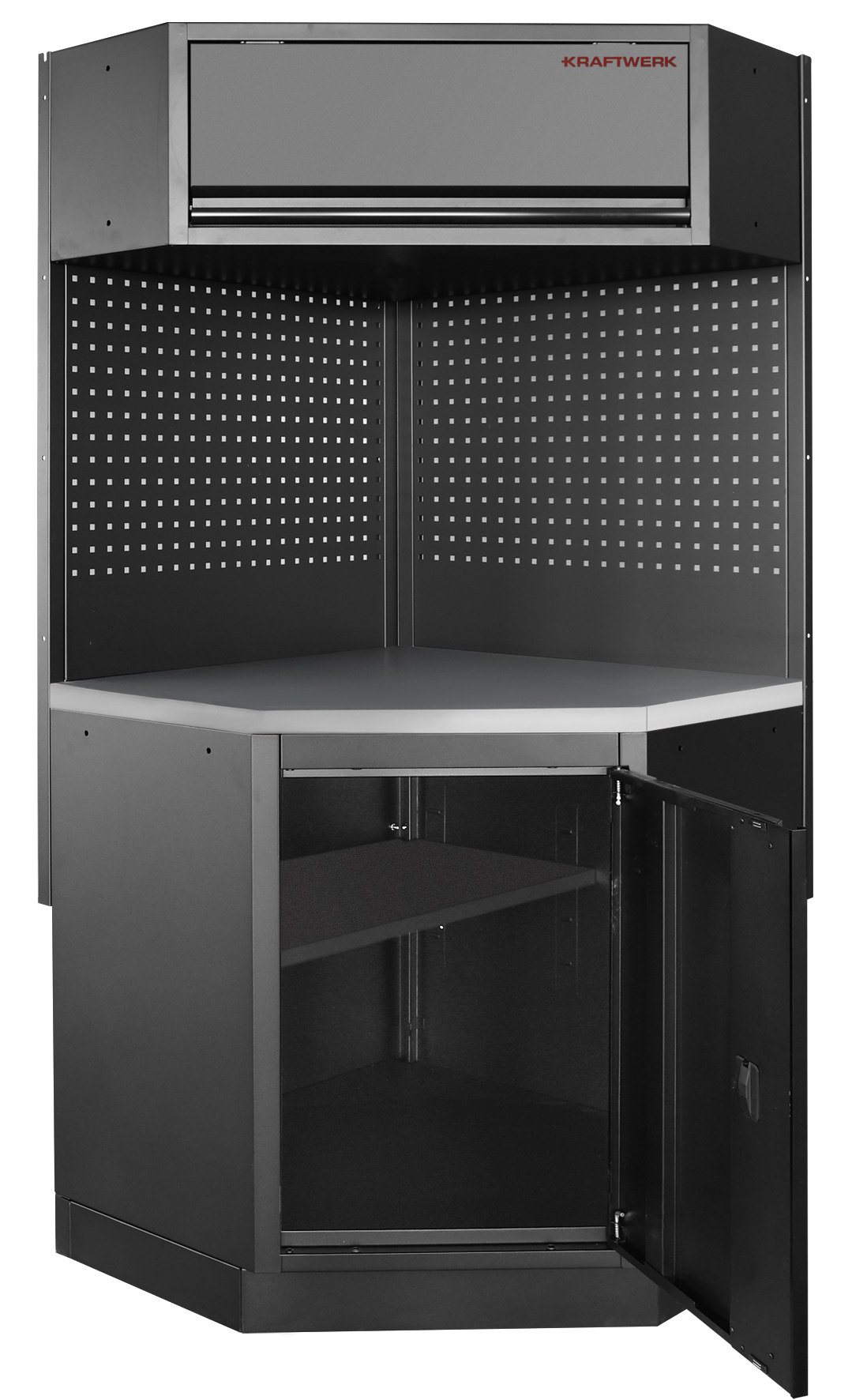 KRAFTWERK - MOBILIO BLK Mueble esquinero modular 1 elementos, Encimera Inox - Imagen 2