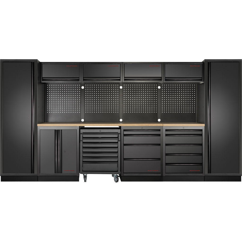 KRAFTWERK - MOBILIO BLK Mueble modular 6 elementos, Encimera Haya