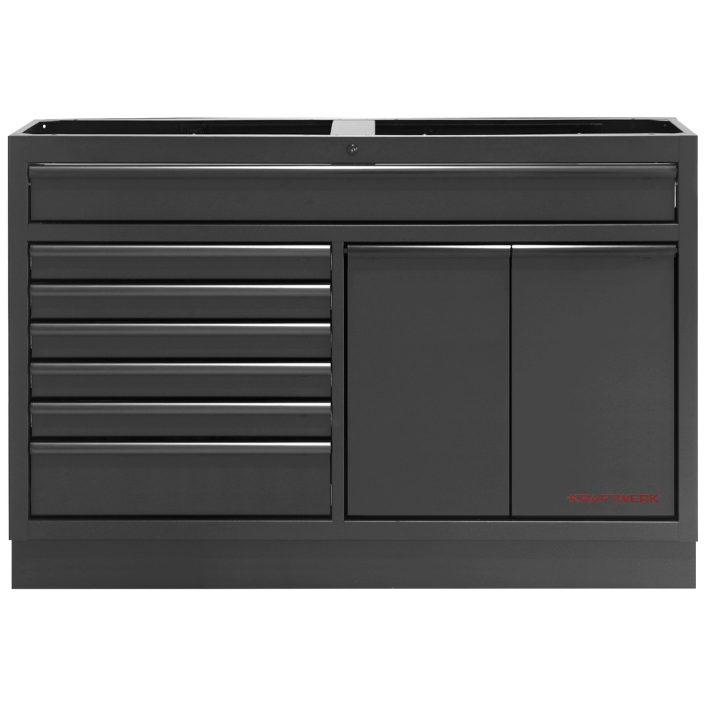 KRAFTWERK - MOBILIO BLK Mueble modular ancho 2 elementos, Encimera Haya - Imagen 2