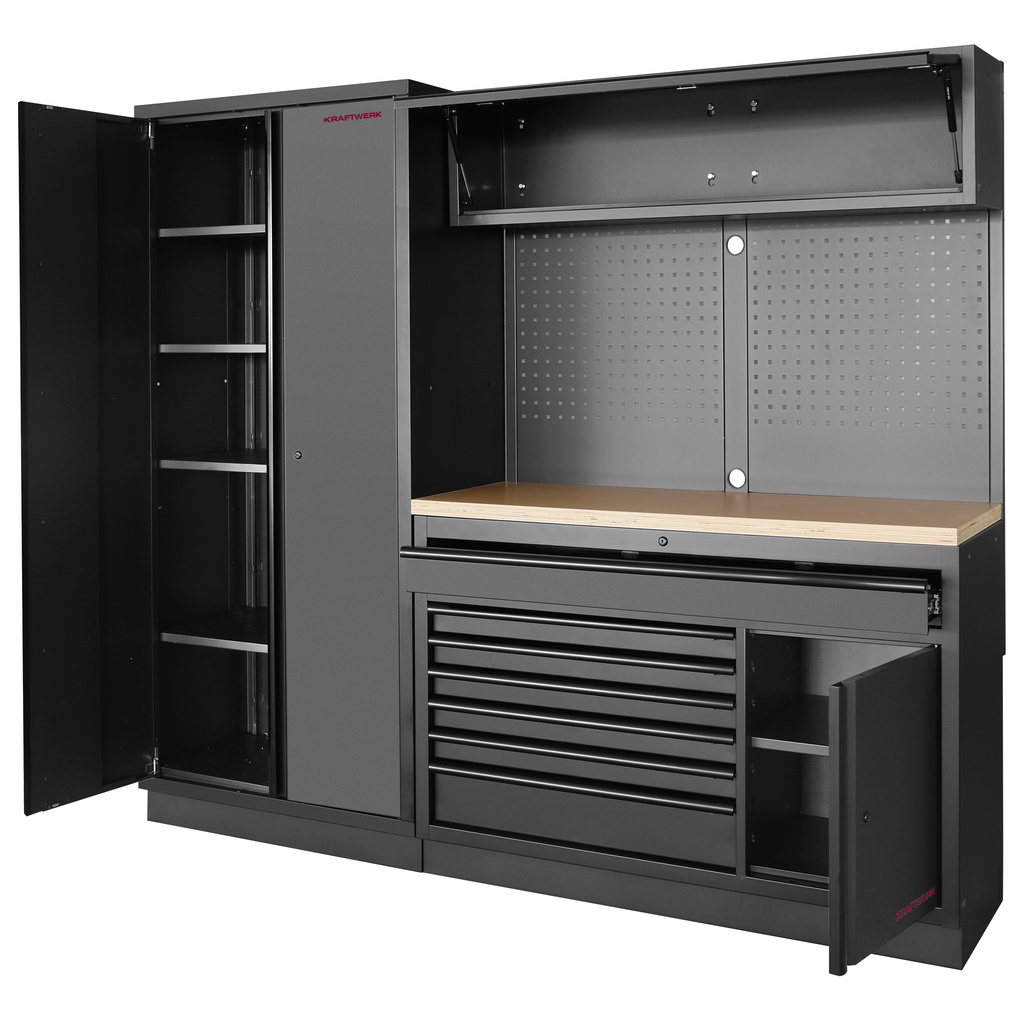 KRAFTWERK - MOBILIO BLK Mueble modular ancho 2 elementos, Encimera Haya - Imagen 2
