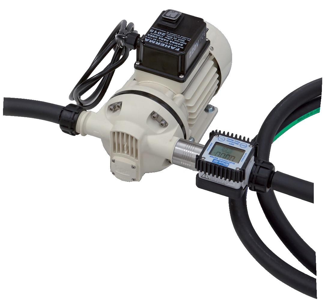 FAHERMA - Bomba trasvase urea-adblue eléctrica con contador 220 v 40 l con accesori