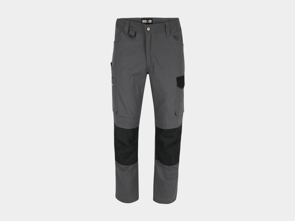 Herock - PANTALÓN DERO - 54 GRIS ANTRACITA/NEGRO 98% algodón - 2% elastano 275 g/m² - Tejido de refuerzo: 100% poliéster Oxford 600D Repelente al agua