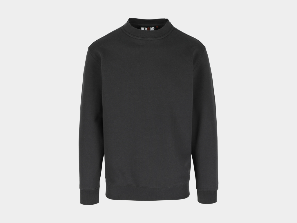 Herock - SUDADERA VIDAR - L GRIS ANTRACITA Jersey preencogido 80% algodón - 20% poliéster 280 g/m²