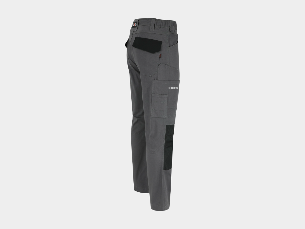 Herock - PANTALÓN DERO - 54 GRIS ANTRACITA/NEGRO 98% algodón - 2% elastano 275 g/m² - Tejido de refuerzo: 100% poliéster Oxford 600D Repelente al agua - Imagen 4