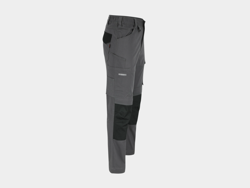Herock - PANTALÓN DERO - 54 GRIS ANTRACITA/NEGRO 98% algodón - 2% elastano 275 g/m² - Tejido de refuerzo: 100% poliéster Oxford 600D Repelente al agua - Imagen 2