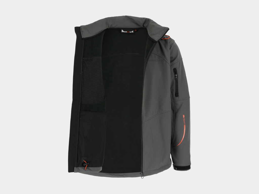 Herock - CHAQUETA POSEIDON - L GRIS Tejido laminado: 290 g/m² - Exterior: 94% poliéster - 6% elastano - Interior: 100% forro polar micro-fleece de poliéster - Imagen 7