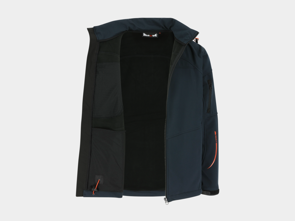 Herock - CHAQUETA POSEIDON - XL AZUL MARINO Tejido laminado: 290 g/m² - Exterior: 94% poliéster - 6% elastano - Interior: 100% forro polar micro-fleece de poliéster - Imagen 7
