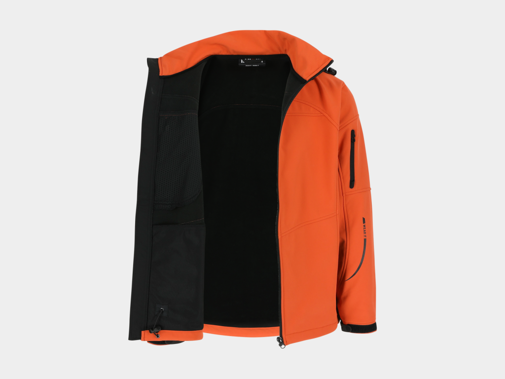 Herock - CHAQUETA POSEIDON - S NARANJA Tejido laminado: 290 g/m² - Exterior: 94% poliéster - 6% elastano - Interior: 100% forro polar micro-fleece de poliéster - Imagen 7