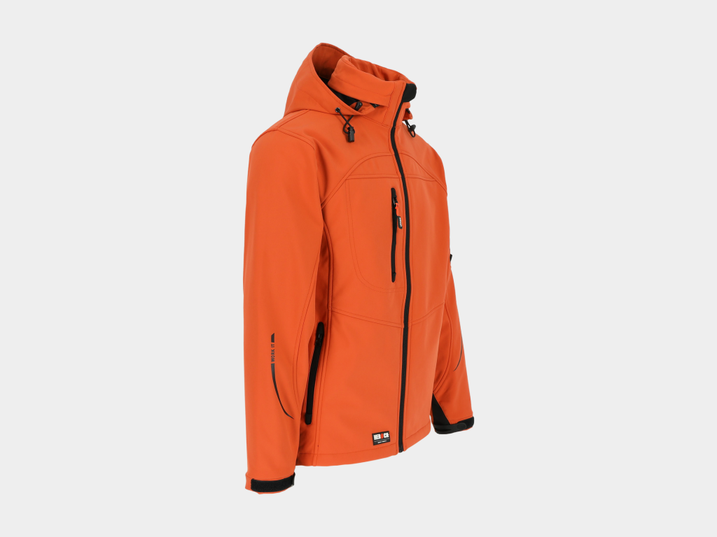 Herock - CHAQUETA POSEIDON - S NARANJA Tejido laminado: 290 g/m² - Exterior: 94% poliéster - 6% elastano - Interior: 100% forro polar micro-fleece de poliéster - Imagen 9