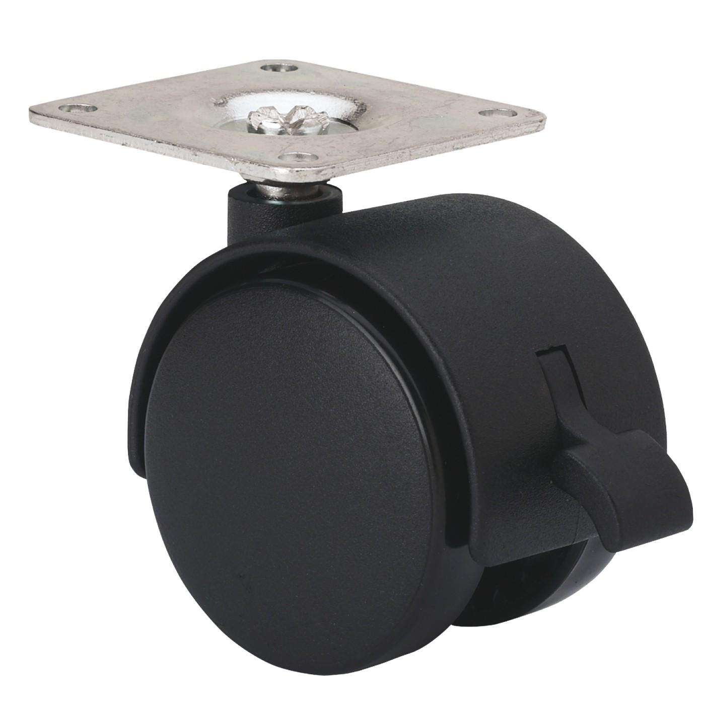 ALEX - RUEDA GIRATORIA.PLACA FRENO 10DKF50 POLIAMIX NEGRO