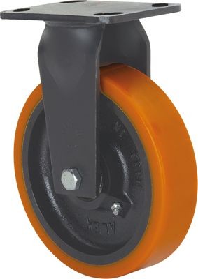 ALEX - RUEDA FIJA 17GT150-HUB HIERRO-POLIUR.NARANJA EJE BOLAS