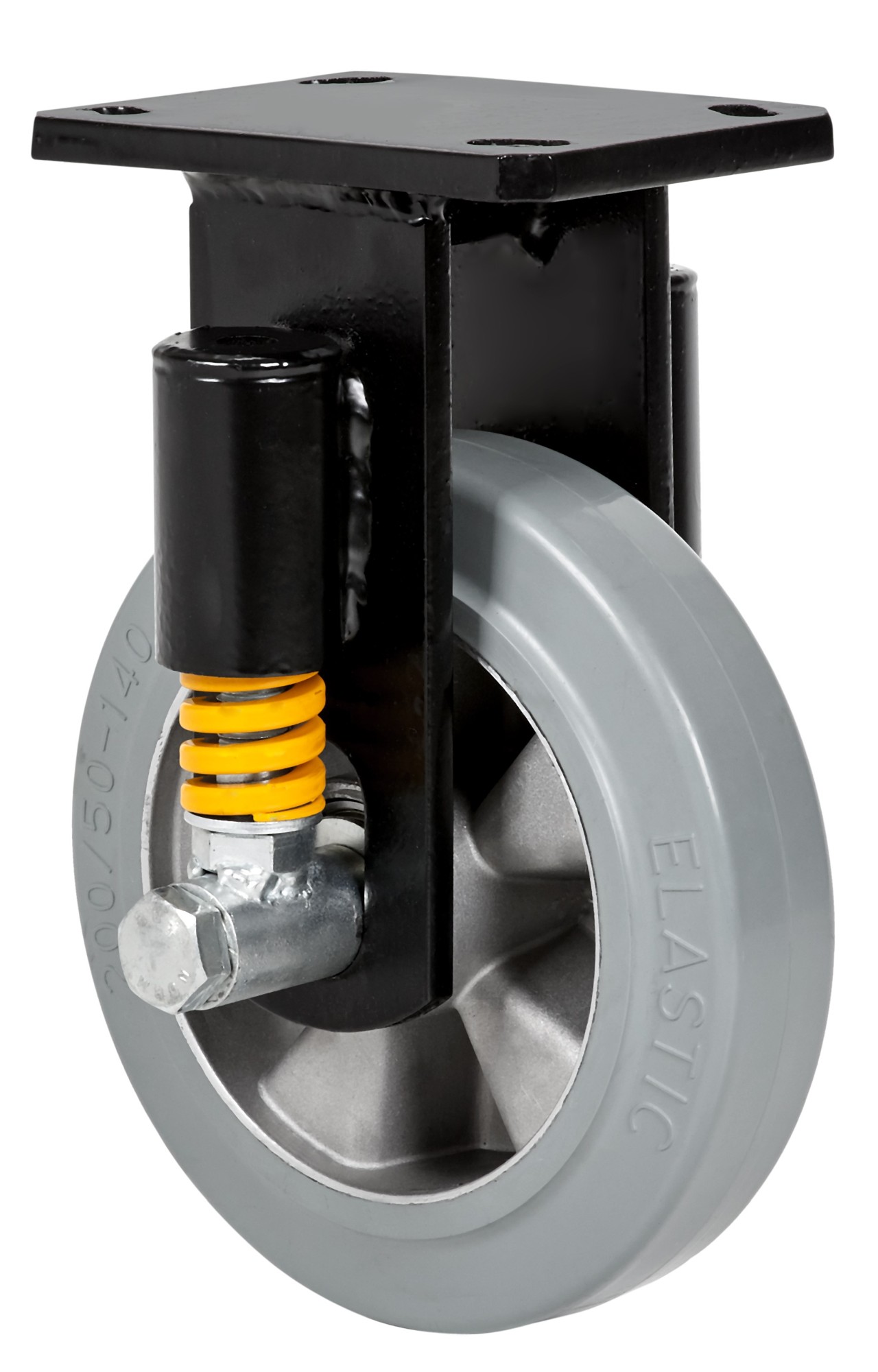 ALEX - RUEDA FIJA 17HLSE160-DEGB SUSPENSION GOMA GRIS ELASTICA EJE BOLAS