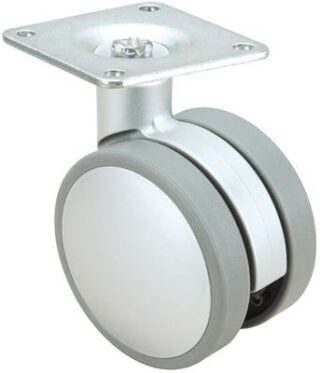 ALEX - RUEDA GIRATORIA.PLACA 10DKP60 NYLON-PLATEADA