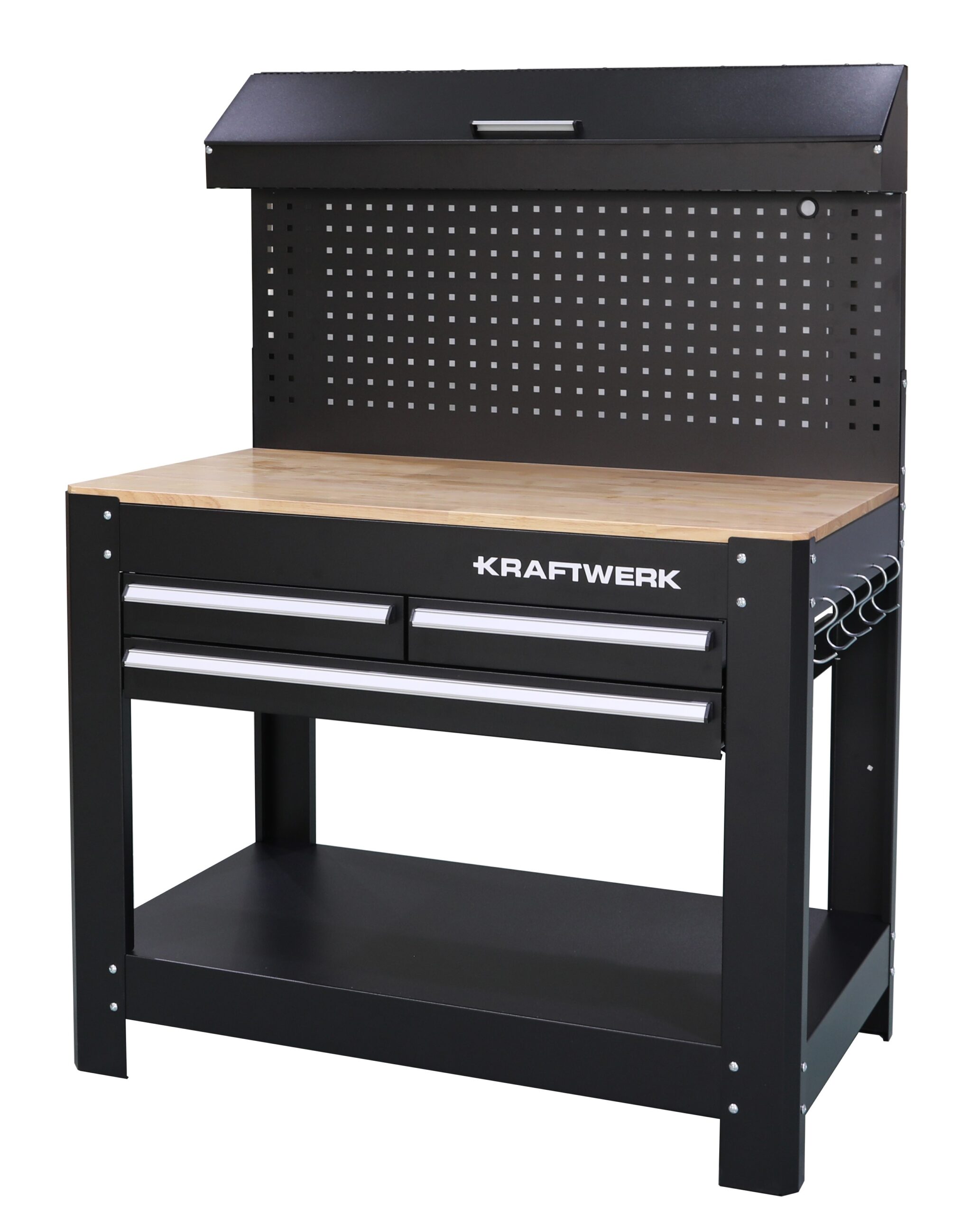 KRAFTWERK - BANCO DE TRABAJO CON 3 CAJONES Y ARMARIO PARA HERRAMIENTAS