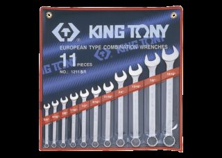 KING TONY - Estuche de Llaves combinadas 1/4"-15/16" - 11 Pzas