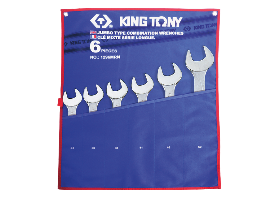 KING TONY - Estuche de Llaves Combinadas 34-50mm - 6 Pzas