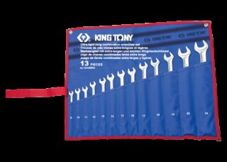 KING TONY - Estuche de Llaves Combinadas largas ultra ligeras - 13 piezas