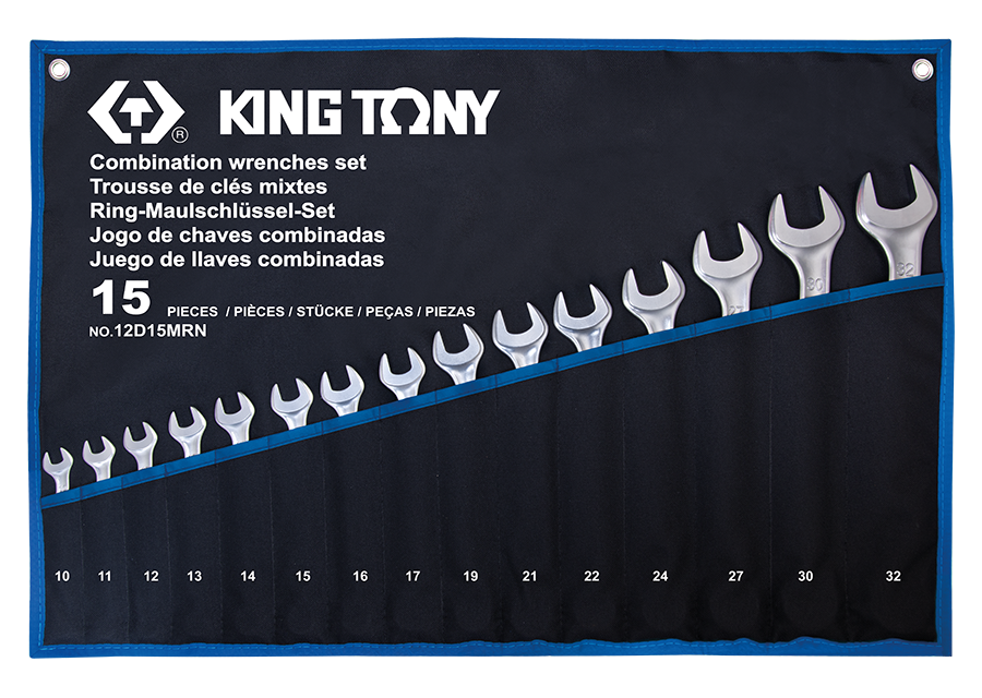 KING TONY - Estuche de Llaves Combinadas ultra ligeras - 15 piezas