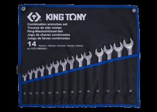 KING TONY - Estuche de Llaves Combinadas ultra ligeras - 14 piezas