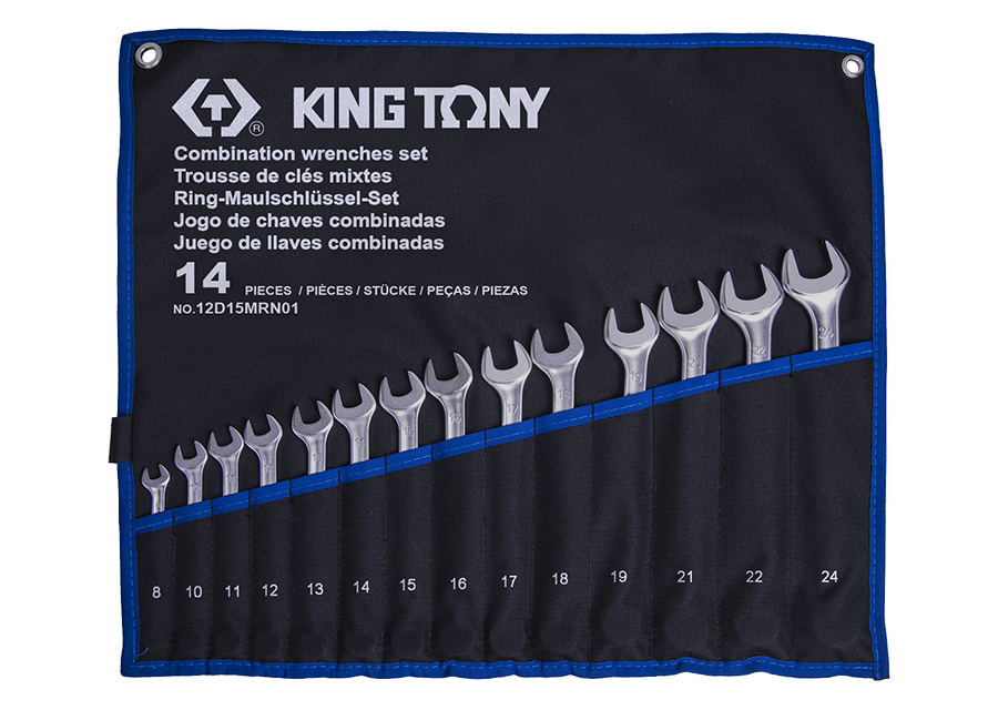 KING TONY - Estuche de Llaves Combinadas ultra ligeras - 14 piezas