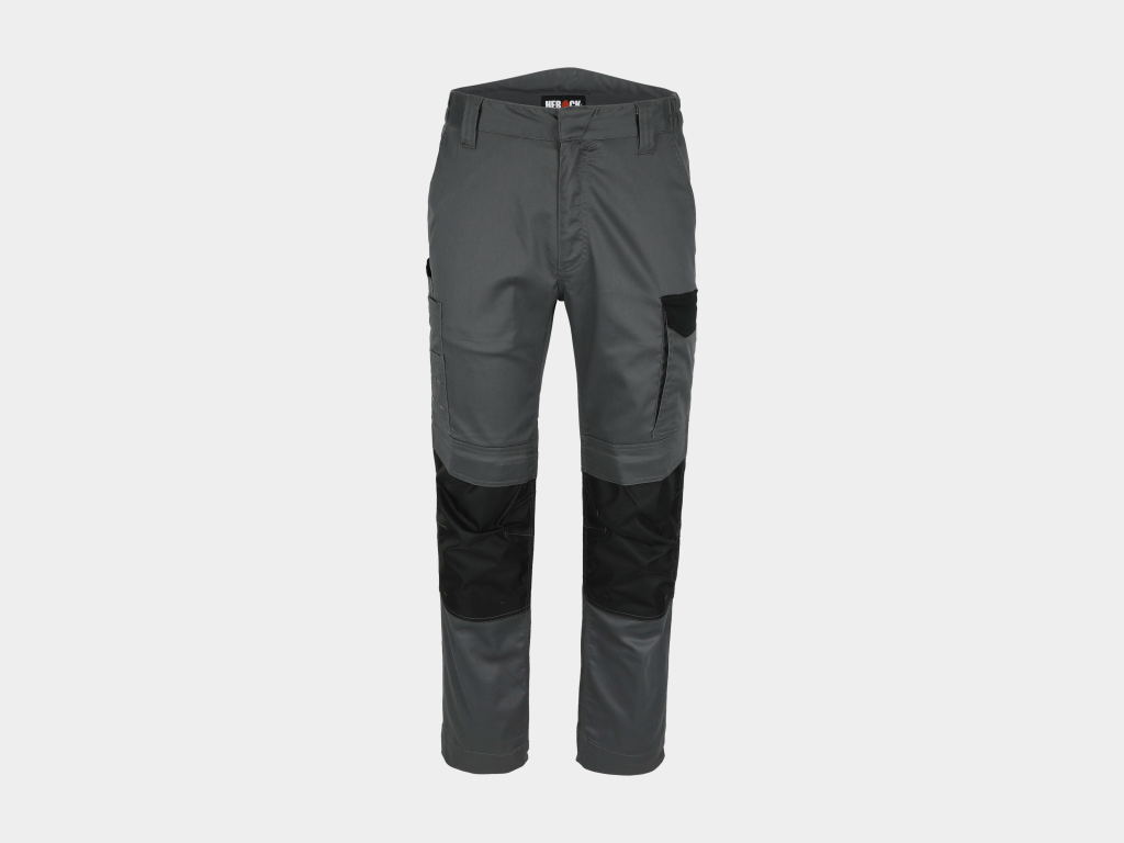 Herock - PANTALÓN AXO -36 GRIS ANTRACITA/NEGRO 65% poliéster - 32% algodón - 3% elastano - 230 g/m², repelente al agua