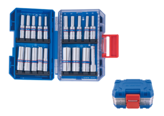 KING TONY - Caja de Vasos y puntas 1/4" - 48 piezas extracompacto