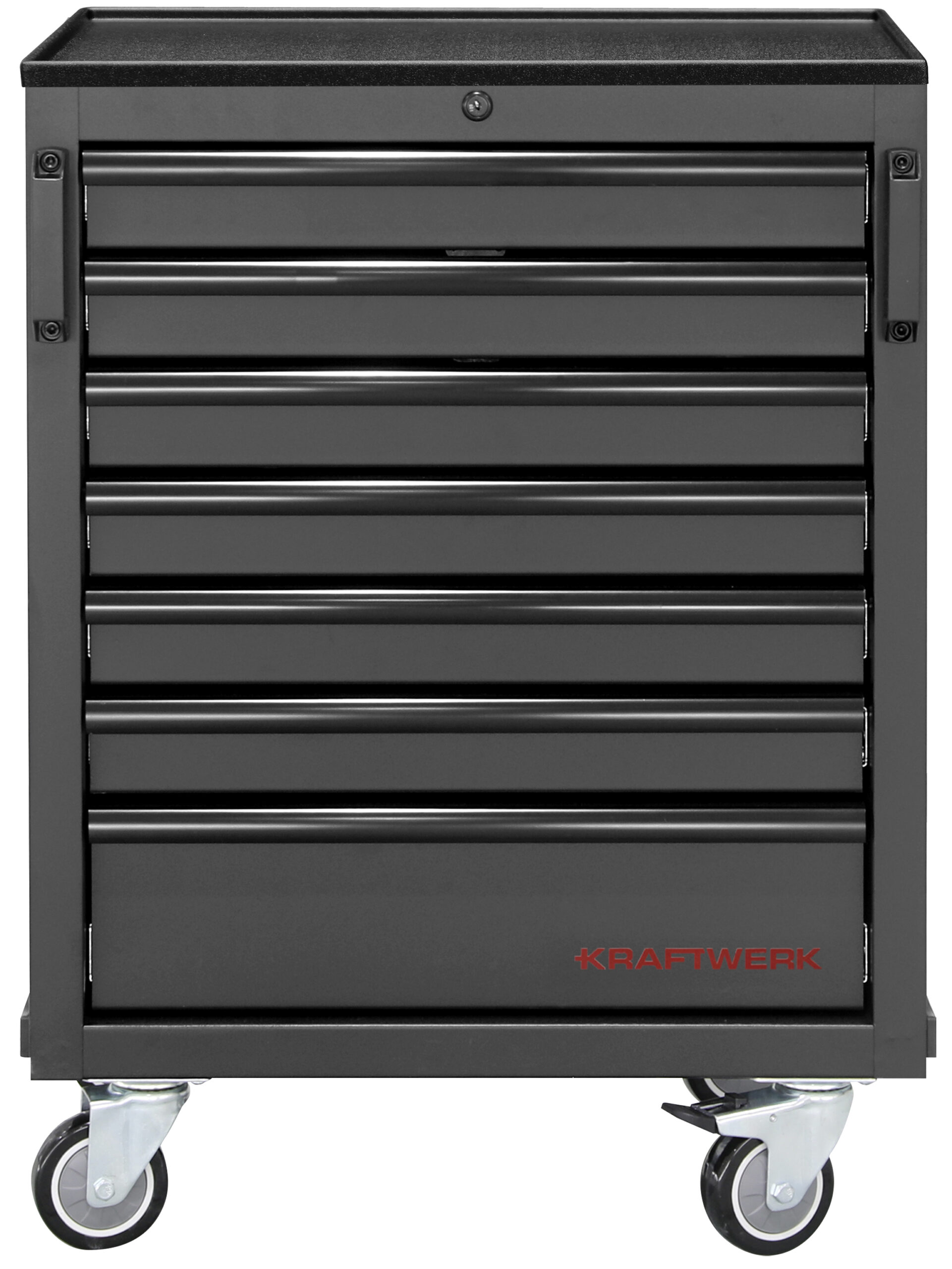 KRAFTWERK - Mueble bajo 7 cajones con ruedas BLK