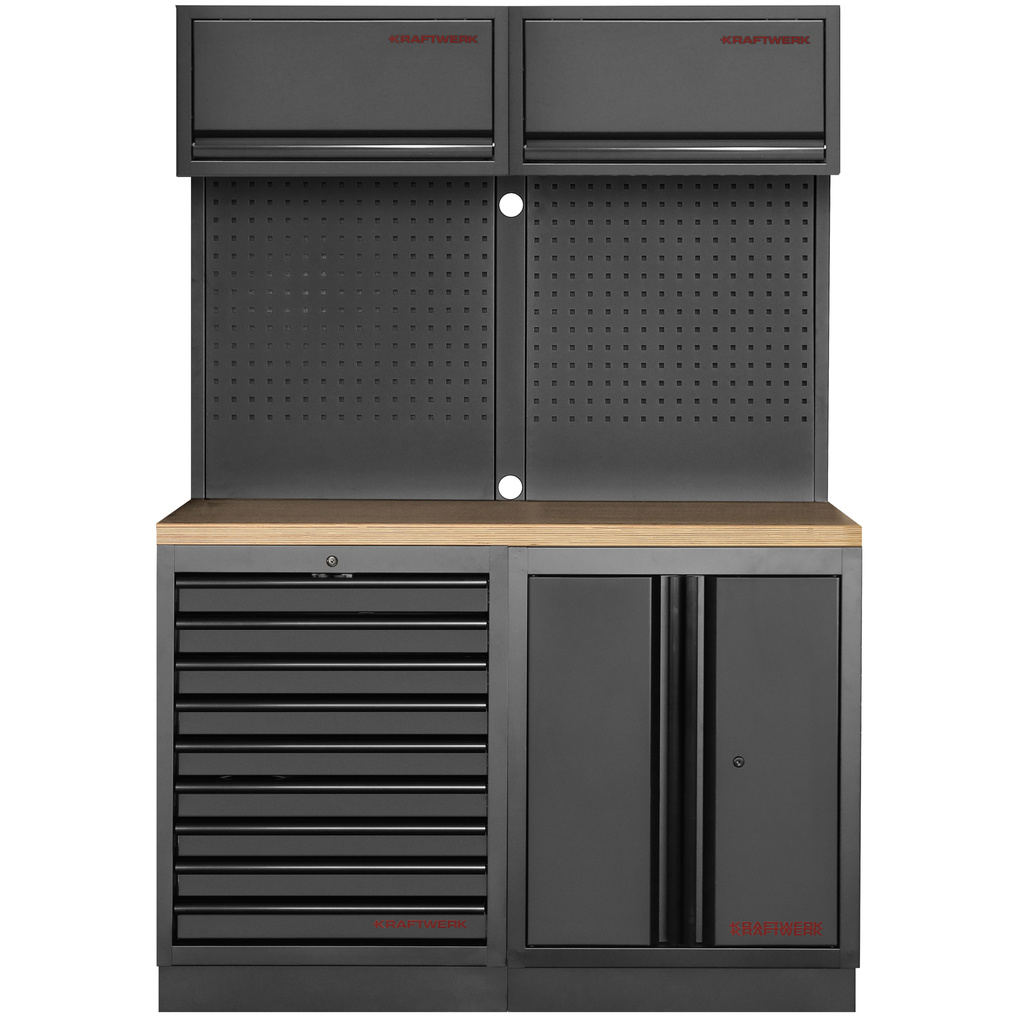 KRAFTWERK - MOBILIO BLK Mueble modular 2 elementos, Encimera Haya