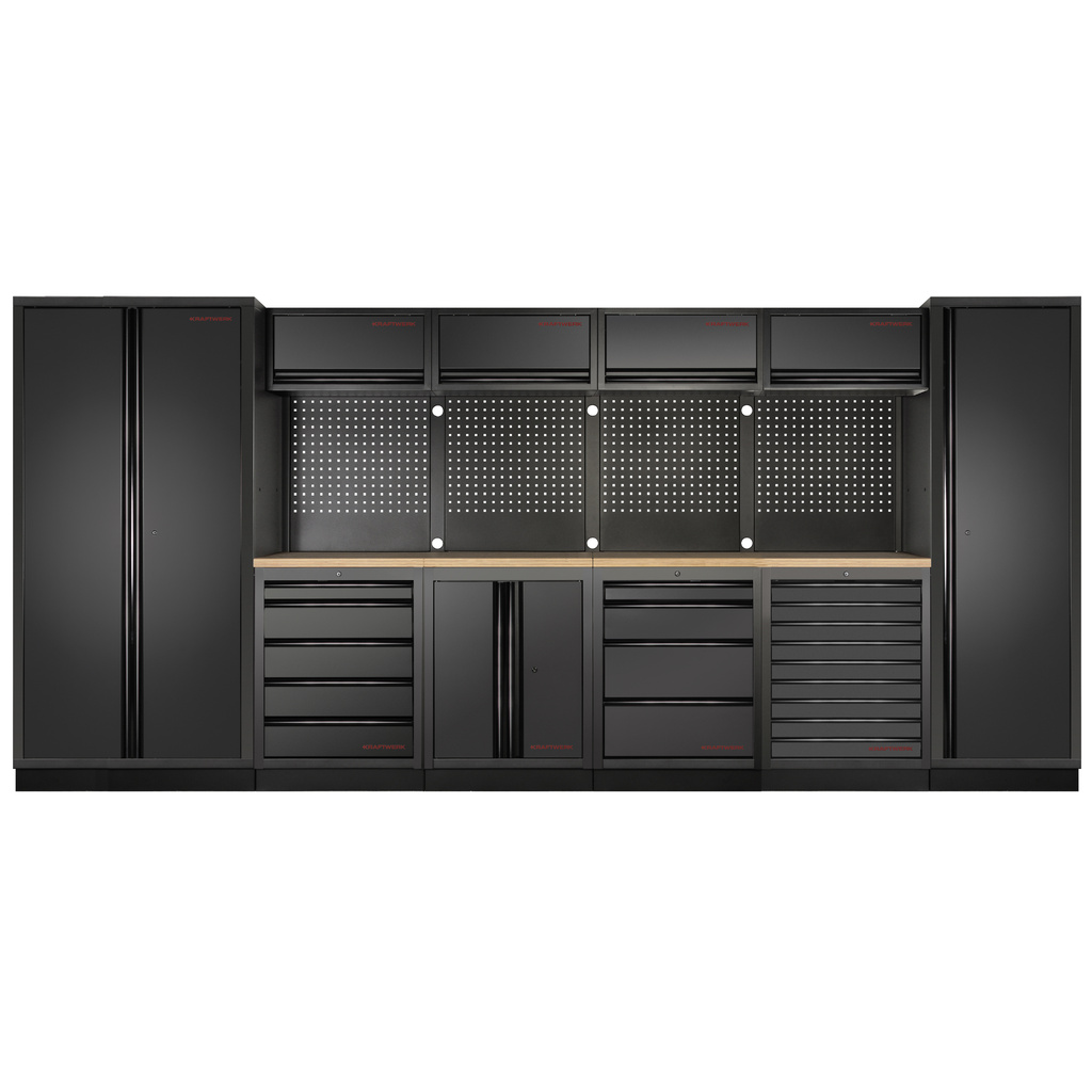 KRAFTWERK - MOBILIO BLK Mueble modular 6 elementos, Encimera Haya