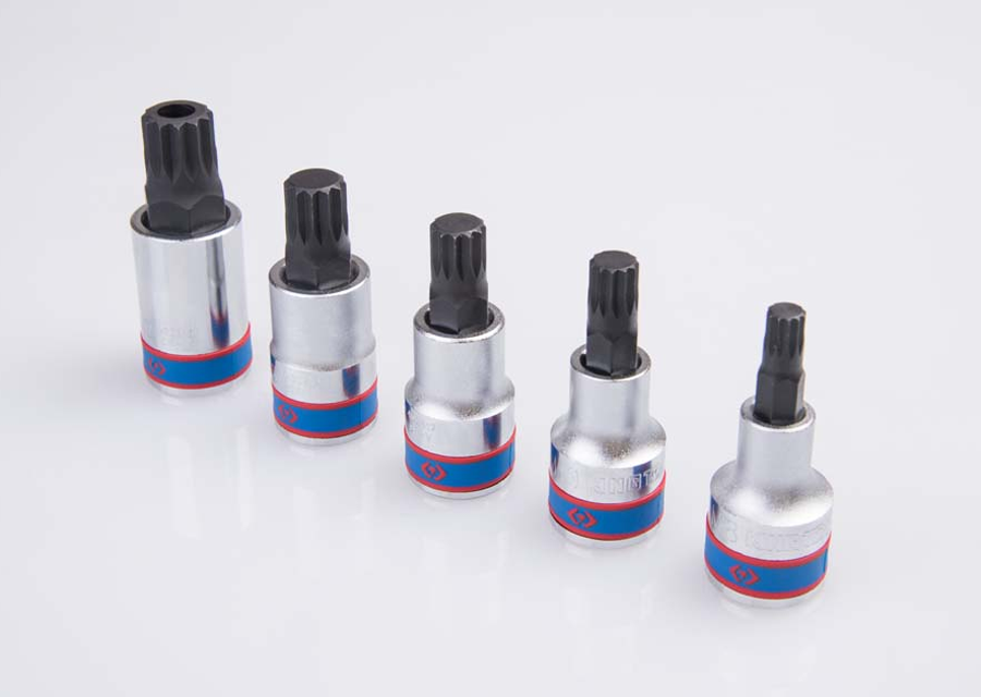 KING TONY - Juego Vasos 1/2" sobre rail SPLINE M8-M16 - 5Pzas - Imagen 4