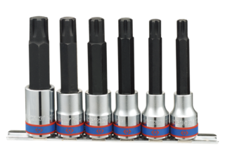 KING TONY - Juego de Vasos 1/2" con puntas RIBE M9-M16 - 6Pzas
