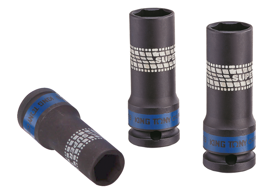 KING TONY - Juego Vasos especiales llantas 17-19-21mm - 3Pzas