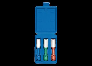 KING TONY - Juego vasos extra largos de impacto 1/2" 17-19-21mm llanta alum 3pzs