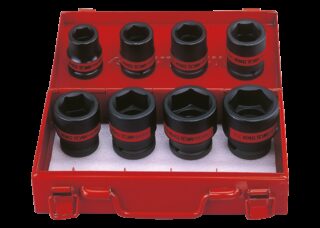 KING TONY - Cofre Vasos de impacto 3/4" Pulgada - 8Pzas