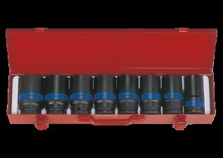 KING TONY - Cofre Vasos de impacto largos 3/4" - 8Pzas