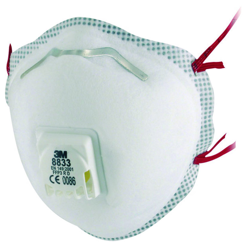 3M - MASCARILLA FFP3 CON VÁLVULA 8833. 10 UDS