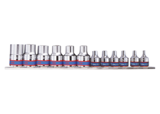 KING TONY - Juego Vasos 3/8" y 1/2" Torx E4-E20 - 12Pzas