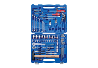 KING TONY - Caja de vasos 1/2" 1/4" y accesorios - 81 piezas