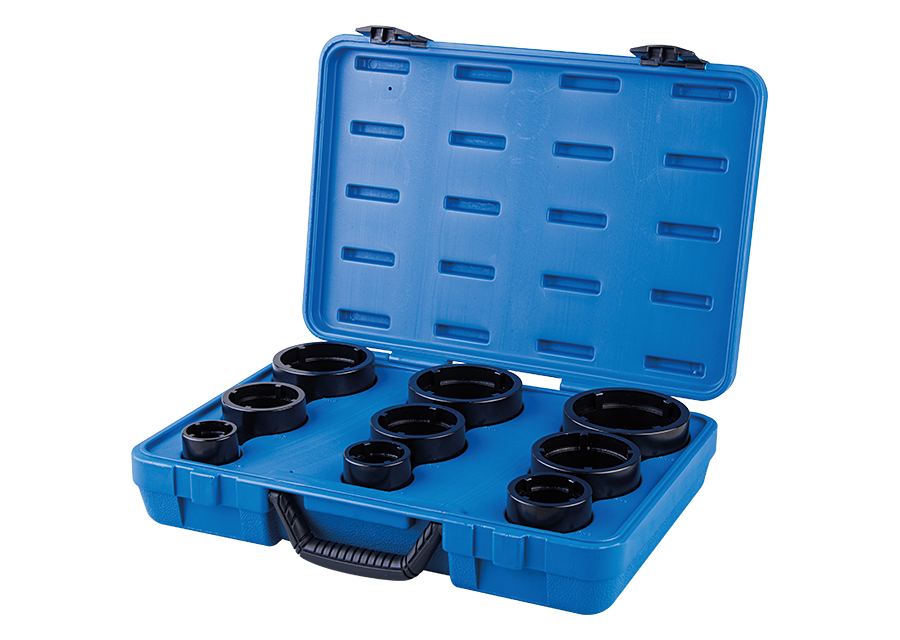 KING TONY - Juego de 9 vasos para tuercas con muescas laterales "pivote interior" - Imagen 2