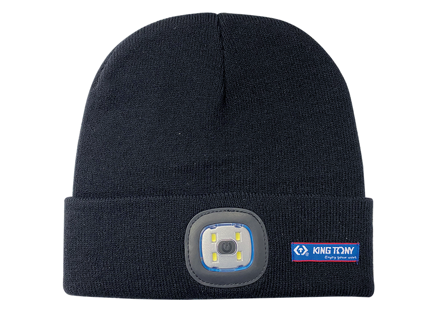 KING TONY - Gorro con lámpara frontal LED integrada