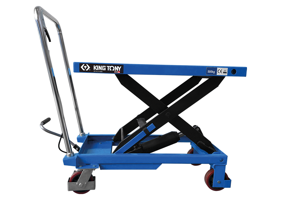 KING TONY - Mesa elevadora manual 150kgs tijera simple