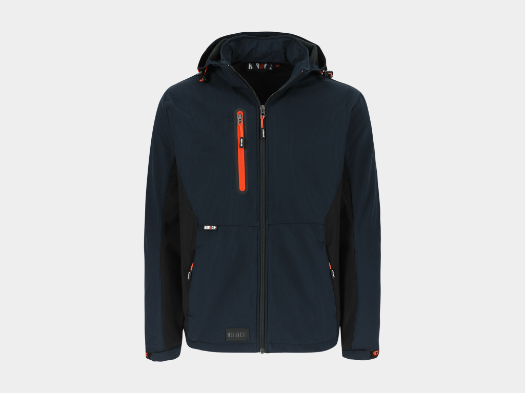 Herock - CHAQUETA TRYSTAN - M AZUL MARINO/NEGRO Tejido laminado 300 /m2 - Exterior: 100% poliéster Ripstop con estiramiento mecánico - Interior: 100% forro polar micro-fleece de poliester