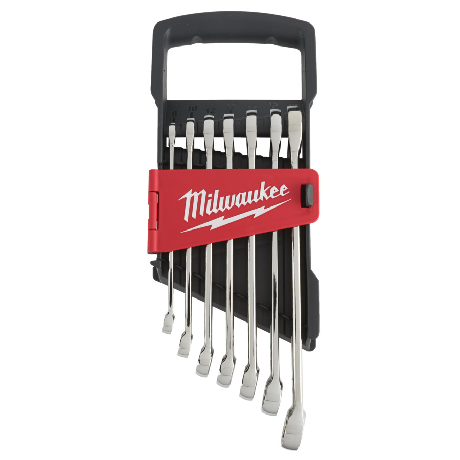 MILWAUKEE - Juego de 7 llaves combinadas, 10, 11, 12, 13, 14, 15, 17mm