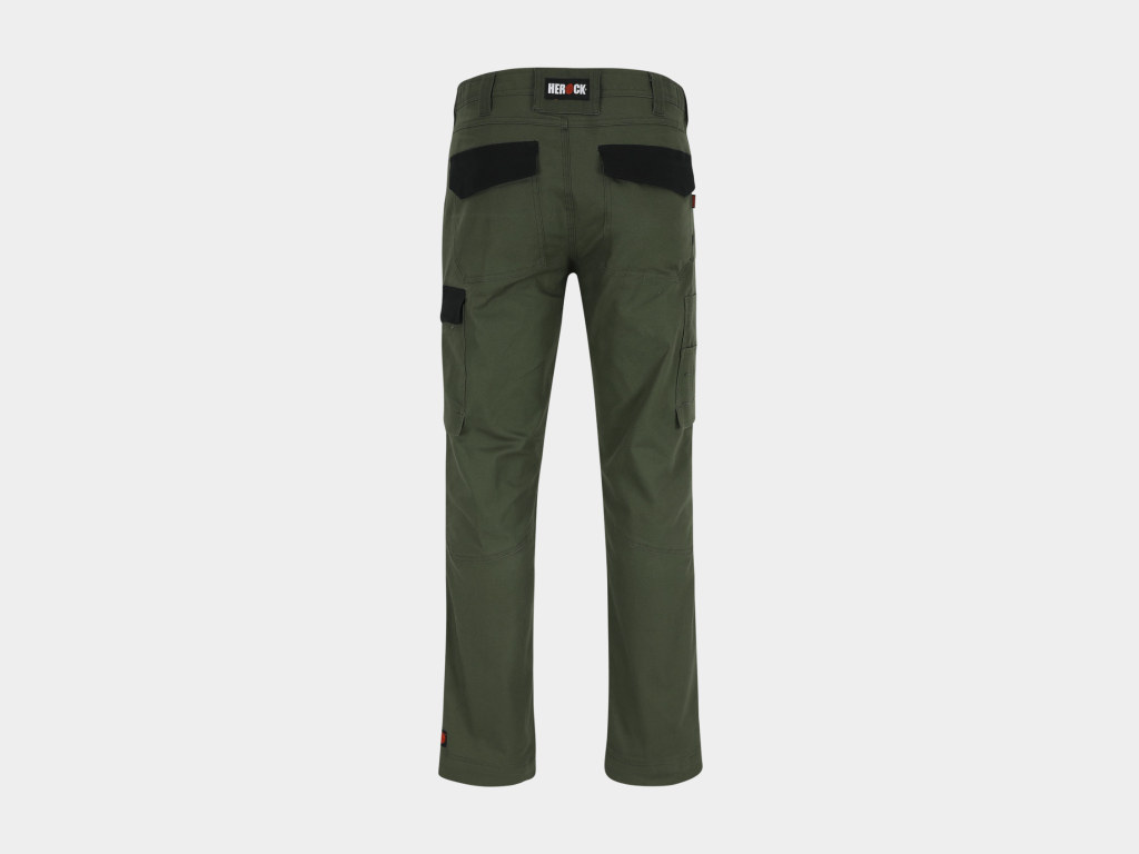 Herock - PANTALÓN DERO - 36 CAQUI OSCURO 98% algodón - 2% elastano 275 g/m² - Tejido de refuerzo: 100% poliéster Oxford 600D Repelente al agua - Imagen 5